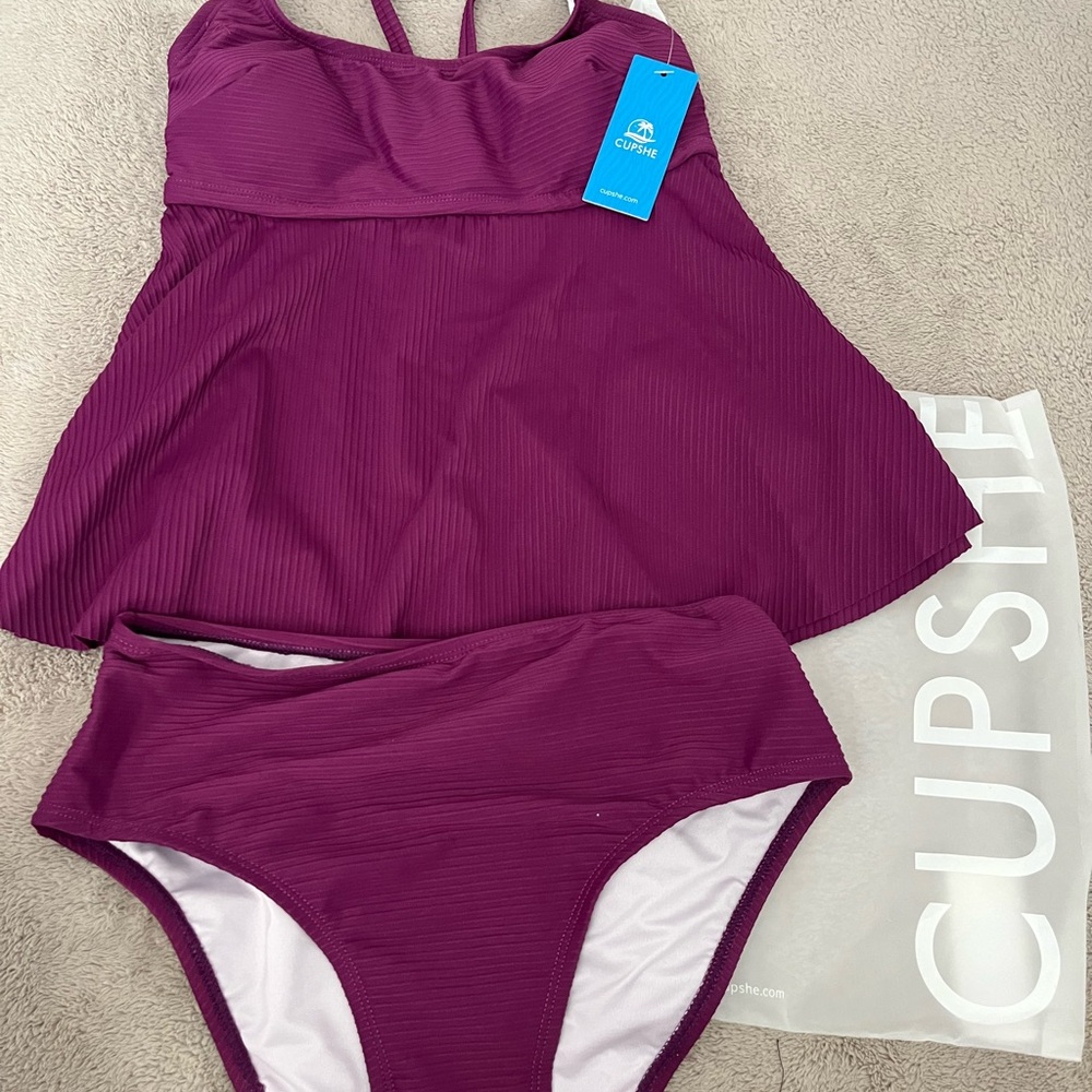 Cupshe Kids Bikini Set in Rich Purple